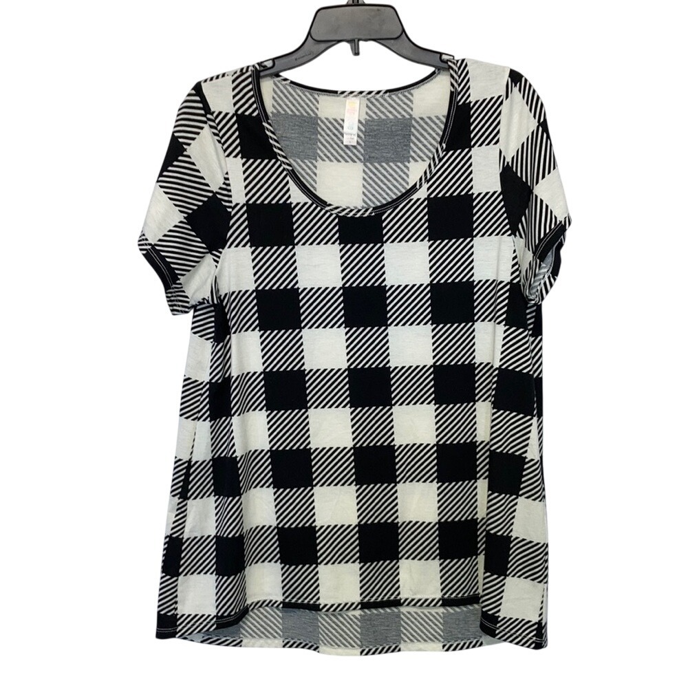 LulaRoe Buffalo Plaid Tunic Top Women's Large